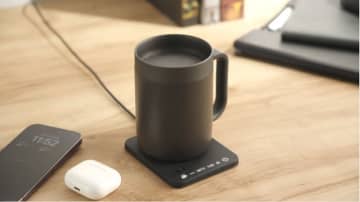 CIO、Qi2充電器にもなるマグウォーマー「MugWarmer II」。1℃単位の温度設定など高性能