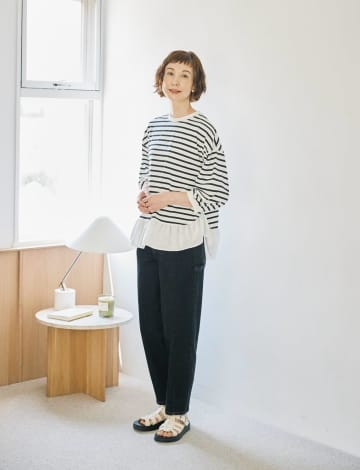 【上下しまむら】40・50代のおしゃれ見え♡「パンツコーデ」