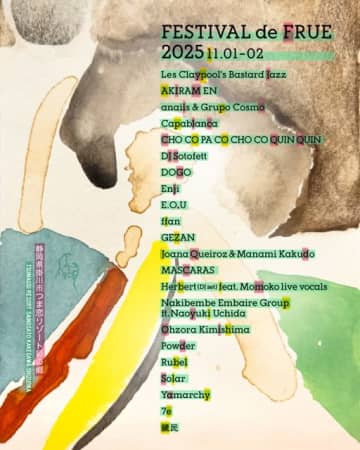 君島大空ほか、〈FESTIVAL de FRUE 2025〉第4弾出演アーティスト発表