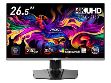 4K/240Hz対応の26.5型ゲーミングモニターが109,800円など！MSI製モニターがプライム感謝祭でお得
