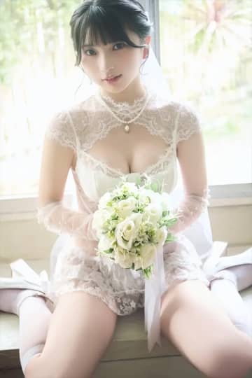 #Mooove!・姫野ひなの、透け感ウエディング衣装で色白美ボディ披露「グラビアザテレビジョン」アザーカット5点公開