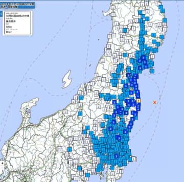 【速報】マグニチュード5.7…東北・関東でやや強い地震　埼玉、東京、青森、新潟まで広く揺れる　震源は福島県沖　最大震度4