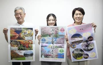 みちの三大桜名所が来社　桜祭りなどの魅力をPR