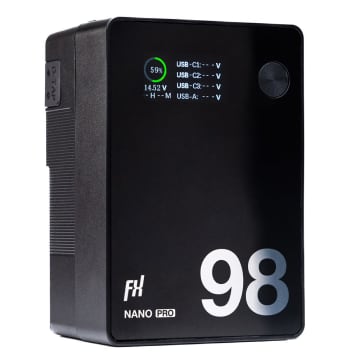 容量98Wh・150WのVマウントバッテリー　対応USB Type-Cケーブルも