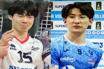 セリエA男子開幕前に大塚達宣と垂水優芽がチャリティーマッチで対戦