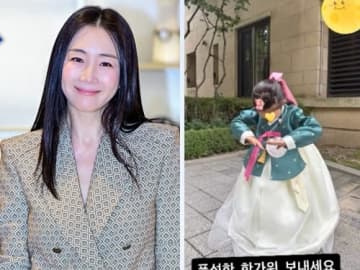 『冬ソナ』女優チェ・ジウ、5歳娘の愛らしい韓服姿を公開「豊かな秋夕をお過ごしください」【PHOTO】