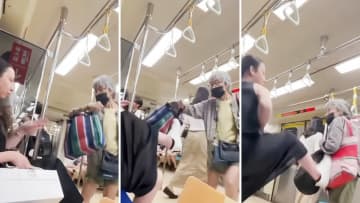 車内で高齢女性を蹴り飛ばした男性、「日本に逃げた？」と論争に―台湾