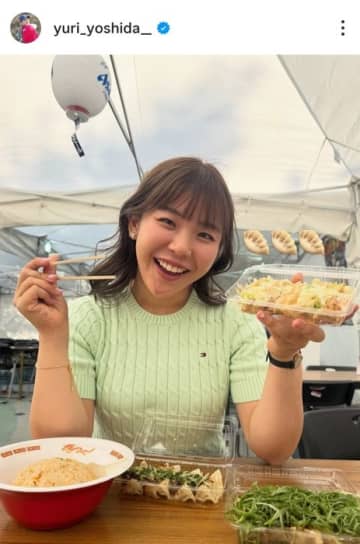 吉田優利が餃子やチャーハンを爆食!? パワーチャージの充実オフをSNSで公開、渋野日向子らも「いいね！」で反応