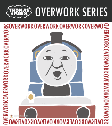 頑張る大人たちをトーマスたちが応援　新アートシリーズ「OVERWORK SERIES」が登場　10/7(火)LINEスタンプ第1弾が発売