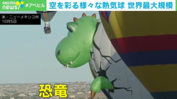 恐竜や様々な“気球”が空を埋め尽くす！国際バルーン・フェスティバル開催 米
