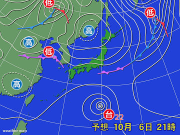 今週は台風22号の動向に注意