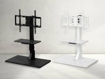 もう、テレビの高さに悩まない　「電動昇降テレビスタンド」2タイプを10月中旬に発売　指先一つで、家族みんなのベストポジションへ