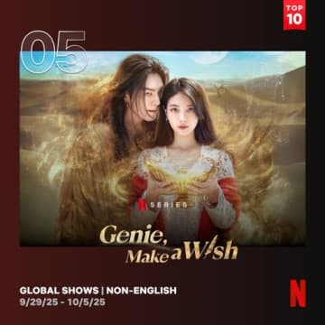 日本でもTOP10入り！Netflix『魔法のランプにお願い』、46カ国でランクインの“世界的大ヒット”
