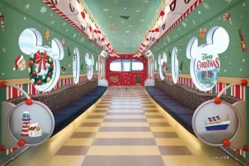 ディズニーリゾートライン、クリスマスにスタンプラリー実施。一部車両はホリデー仕様に！