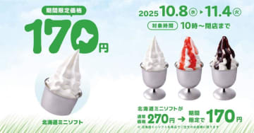 びっくりドンキー「北海道ミニソフト」が今だけ100円引きに。お得に味わうチャンス♡《11月4日まで》