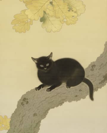 看板猫に会いにいこう！ 重要文化財「黒き猫」修理完成記念「永青文庫　近代日本画の粋―あの猫が帰ってくる！―」が11月30日まで開催中