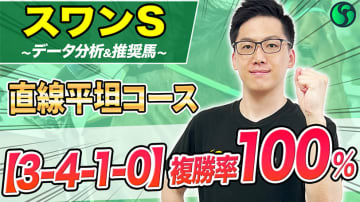 【スワンS】直線平坦は複勝率100%で完璧　好走歴のあるコースで上位争い確実【動画あり】