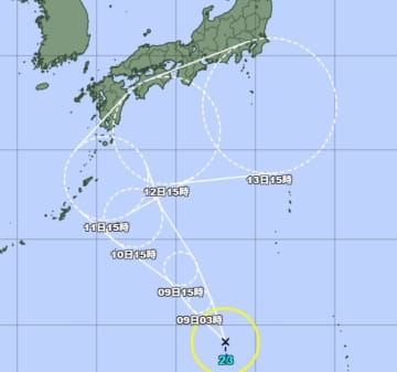 【速報】台風23号が発生　週明け、関東に接近の恐れも　非常に強い台風22号に続き