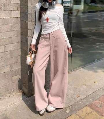 オシャレ見えがかなうバレルパンツでスタイルアップもOK！