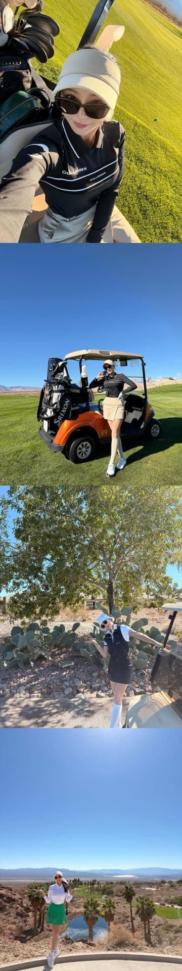 神スタイルがくっきり…ミス・コリア出身女子ゴルファー、スラリ美脚に目が行くミニスカSHOT【PHOTO】