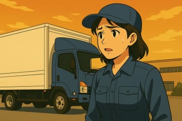 会社のトラックに車をぶつけた！弁償は免れたものの「1週間休み、給料なし」の処分を受けた女性