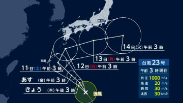 伊豆諸島南部に線状降水帯発生…台風22号に最大級の警戒を　新たに発生した台風23号の進路は？