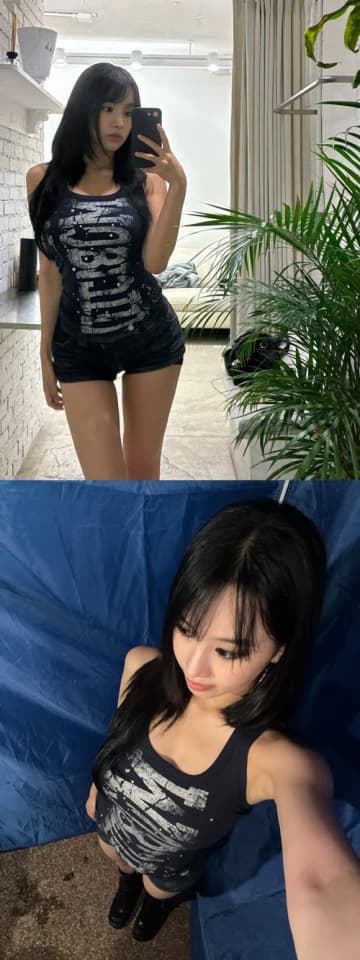 「砂時計ボディ」アイドルらしからぬ“グラマラス体型”…タンクトップ姿のナッティに視線集中！【PHOTO】