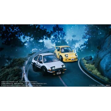「Q VILLAGE」より「頭文字D」、「Toyota AE86 TRUENO」と「Mazda RX-7 FD3S」が2026年5月下旬発売