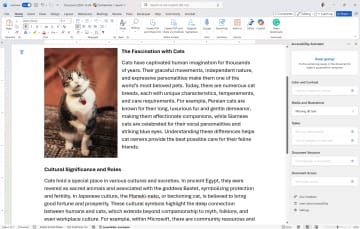 Windows版「Word」の読み上げが改善、テキストが回り込んだ画像もちゃんと認識／アクセシビリティチェックでフローティング画像が警告されることもなくなる