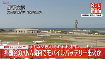 【速報】飛行中の全日空機内でモバイルバッテリーから出火か