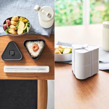 山崎実業、手作り/コンビニおにぎりを崩さず密閉して持ち運べるケース