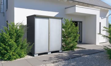 モダン住宅に映える！田窪工業所の物置に新色「アイボリーブラック」登場