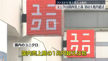 ユニクロ国内売上高、初の1兆円超え　ファストリ売上高3.4兆円