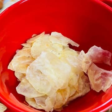 ダイエットにおすすめ！揚げないポテトチップうますぎ〜わずか5分〜