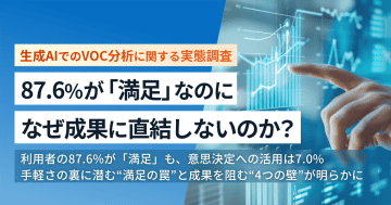 生成AIでのVOC分析87.6％が「満足」も意思決定への活用は7％／プラスアルファ・コンサルティング