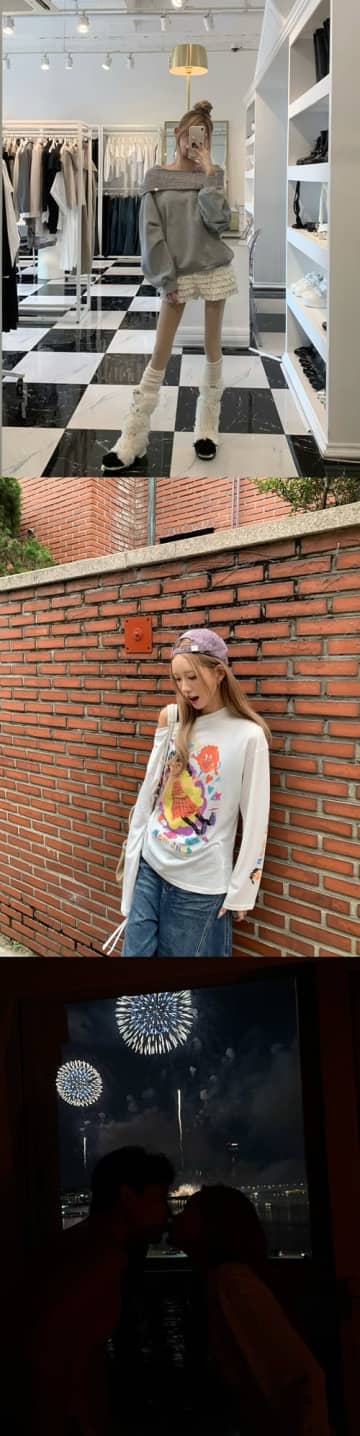 元巨人投手と国民的女優の両親を失った韓国女性インフルエンサー、“恋人とのキス”を堂々公開で話題に【PHOTO】