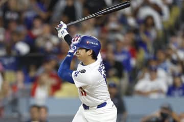 フィリーズ戦・第３打席の大谷翔平は空振り三振。第１戦を含めサンチェス投手に三振４つ【地区シリーズ第４戦】