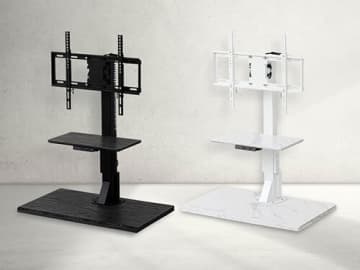もう、テレビの高さに悩まない！リモコンで動く「電動昇降テレビスタンド」