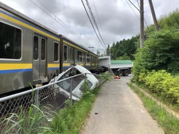 踏切で立ち往生、電車と衝突　ダンプカーの男性を書類送検　山武のJR総武本線事故