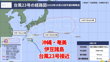 【気象予報士が解説】三連休中の台風23号の行方は？『台風＋前線』で離れた地域も大雨の可能性