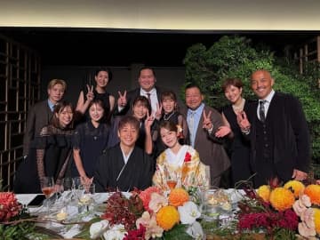 武尊と川口葵の結婚披露宴ショットに「すごいメンバー」驚きの声！吉田沙保里「私も幸せをお裾分けしてもらえました」