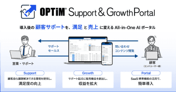 オプティム、顧客サポートを通じて満足度の向上や売上の成長を図る「OPTiM Support ＆ Growth Portal」