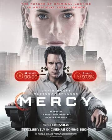 クリス・プラット主演映画『MERCY／マーシー AI裁判』来年1月日米同時公開決定 予告&US版ポスター公開
