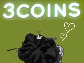 髪をサッと結ぶだけ！【3COINS】オシャレ見え100点♡「爆かわシュシュ」
