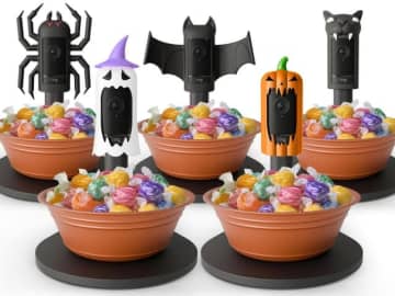 一見ハロウィンの「おばけ」飾り、実は最新4K防犯カメラ　カボチャやコウモリも