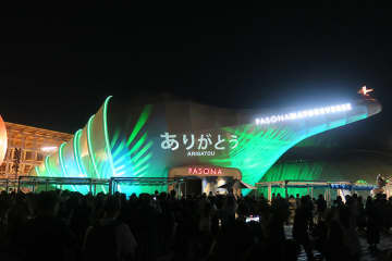 閉幕まで3日…パビリオンや夢洲駅に「感謝のメッセージ」出現、9日の入場者数は？