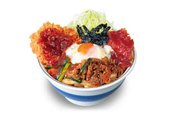 暴食の秋…かつや新作「３種の肉」詰め込んだガッツリ丼に反響