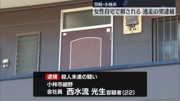 女性が自宅で刺される　逃走の男を緊急逮捕　宮崎