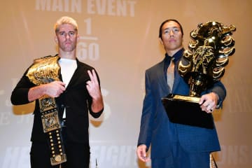 【新日本】 IWGP世界戦調印式でTAKESHITA「世界のレスラーが嫉妬するような闘いでこのベルトを獲る」と堂々の戴冠宣言