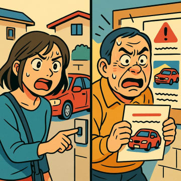 無断駐車を注意したら逆ギレした隣人。数日後、彼の車が町内掲示板の主役になった話【短編小説】